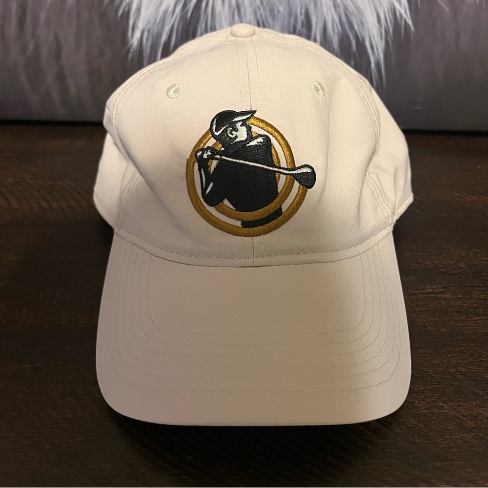 Ahead Special Edition Golfer Embroidered Strapback Hat Beige Tan